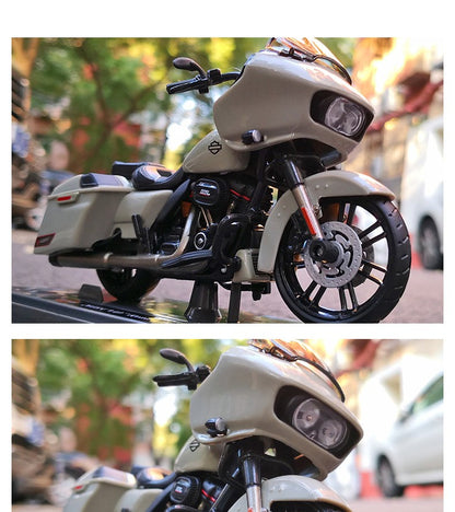 Maisto 1/18 Harley Davidson 2018 CVO Road Glide Modelo de Motocicleta Coleção de Veículos de Brinquedo Amortecedor Off Road Carro de Brinquedo