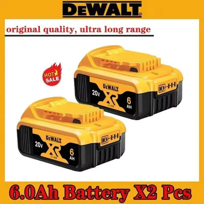 Bateria Original DeWALT 20V 5.0Ah 6.0Ah MAX FlexVolt para Ferramenta Elétrica DCB606 DCB205 DCB206 DCB209 DCB182 com Carregador