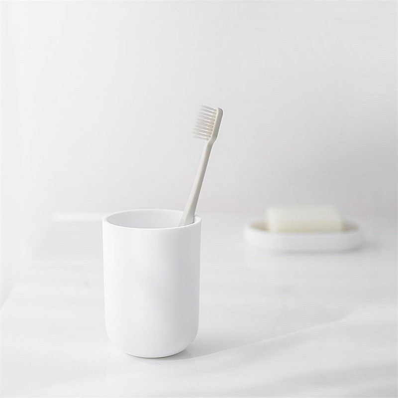 1x Acessórios de Banheiro Saboneteira Garrafa para Louça Lixeira de Banheiro Porta-Escova de Dentes Copo Suporte para Loção Escova Sanitária