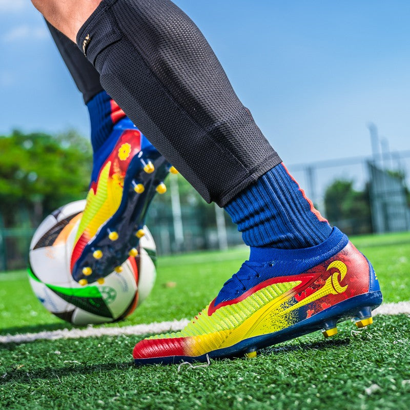 High Quality Mens Soccer Shoes TF/FG Training Football Sneakers Ultralight Non-Slip Turf Soccer Cleats Chuteira Campo 35-45