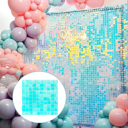 12Pcs Iridescent 4D Round Foil Balloons 22/12/10IN Holographic 4D Foil Balloons Helium Air Globos Mermaid Birthday Wedding Decor