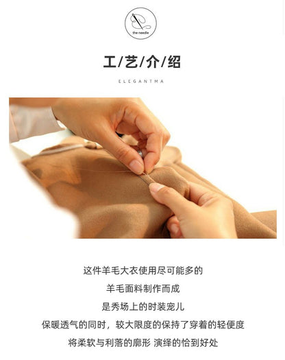 2024 New style Men's Woolen Coat Winter Classic Casual Overcoat Mens high quality Thicken trench coat men full size M-4XL