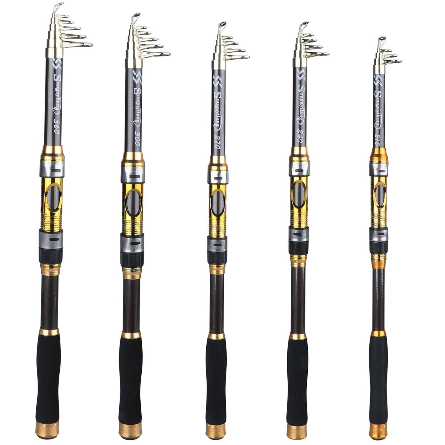 Sougayilang 2.1m-3.6m Spinning Fishing Rod Carbon Trout Carp Telescopic Fishing Pole Lure Fishing Rod Tackle