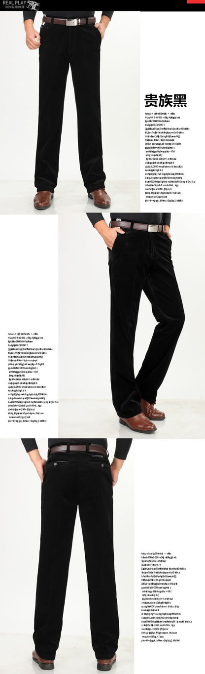 Corduroy pants loose joggers middle-aged men dad installed in autumn and winter 2023 men's casual Trousers for men streetwear