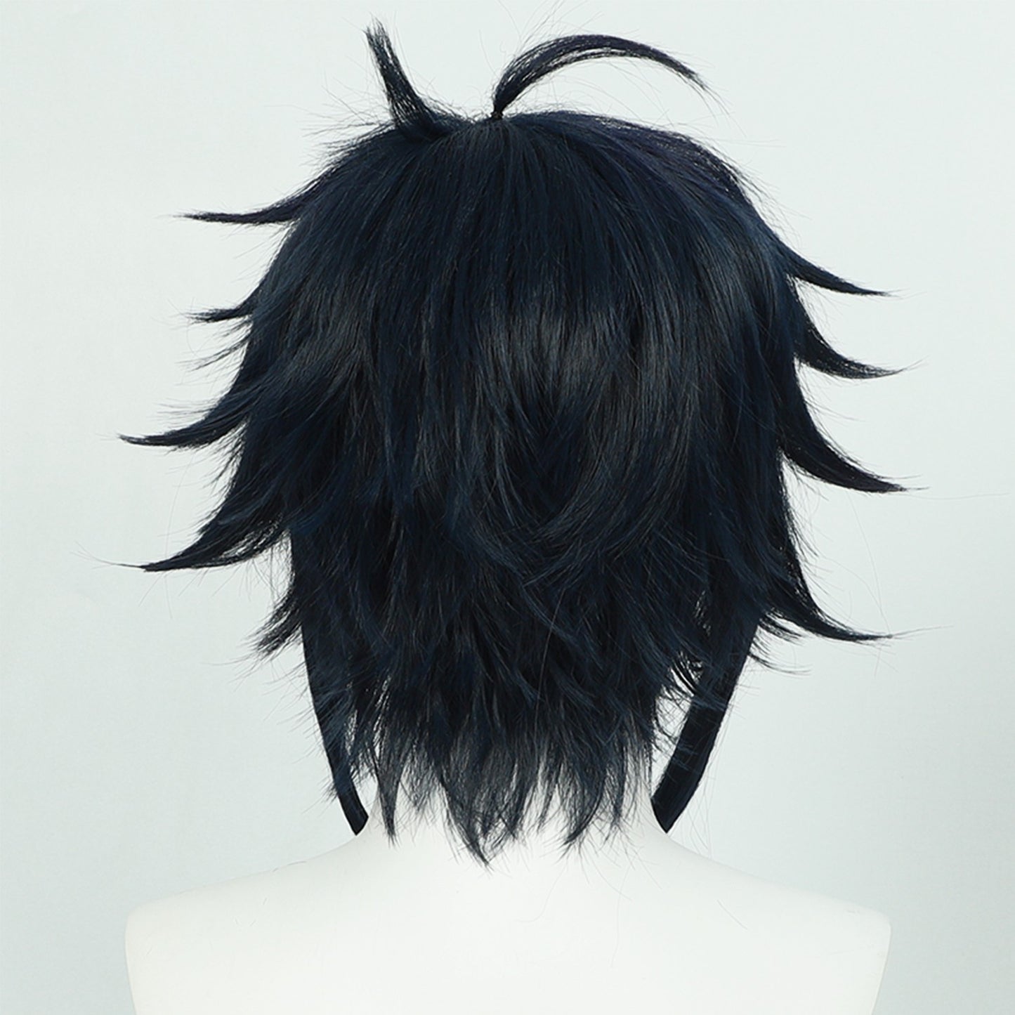 Cosplay Wig Nijisanji Virtual VTuber Anime Wig Inami Rai Black Anime Game Role-Play Wig Short Synthetic Wig with Bangs