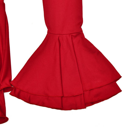 Absobe Women's A-Line Bodycon Mini Dress Ruffle Hem V-Neck Asymmetrical Buttons