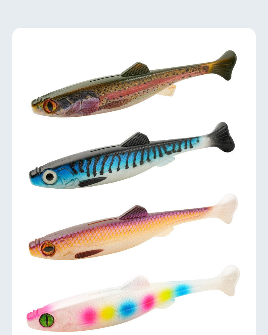 Isca Macia Grande Olho de Peixe 3D 19cm/63g Alta Resiliência Isca Falsa Artificial Adequada para Pesca de Barco e Pesca Marinha Isca Macia