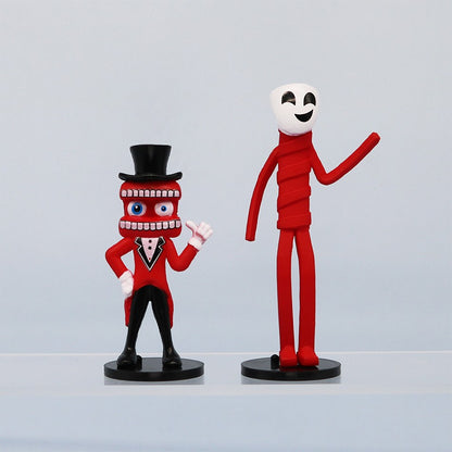 The Amazing Digital Circus 8 Styles Q Version Figurine Models, Rabbit Clown Dolls Cartoon Peripherals Cake Ornaments Toy Models