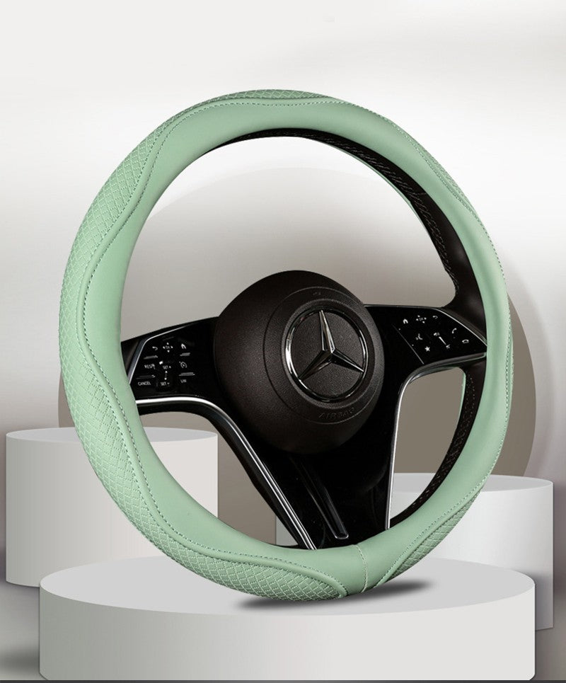 Motopets Carro Anti-Derrapante Capa de Volante em Couro Capa Protetora de Volante Universal Estilo Fashion 38cm Tipo O D