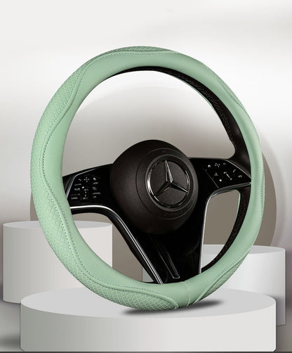 Motopets Carro Anti-Derrapante Capa de Volante em Couro Capa Protetora de Volante Universal Estilo Fashion 38cm Tipo O D