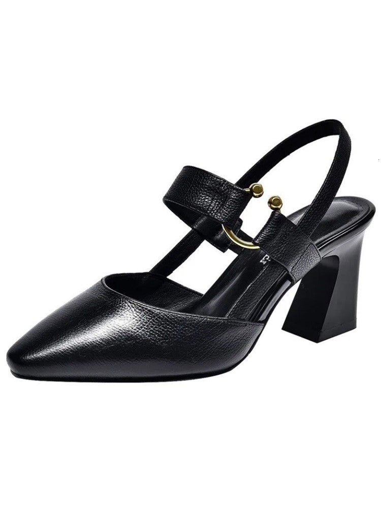 Cresfimix Sapatos Femininos De Dedo Apontado Doce Amarelo Pu Couro Deslizamento Em Salto Alto 5cm Sapatos para Festa De Escritório De Verão A9168