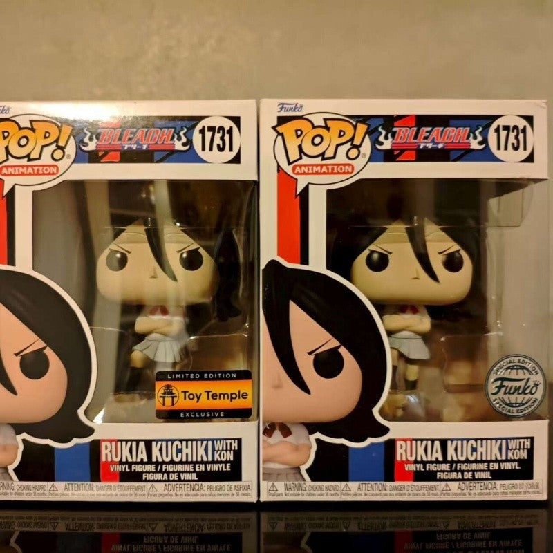 Funko Pop Original Shinigami Rukia Kuchiki Bonecos de Ação Modelo Figura de Vinil Decoração Boneca Edição Limitada Brinquedo Colecionável Presente