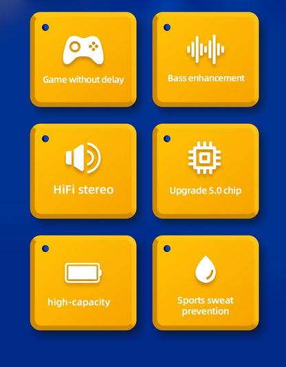 Fone de ouvido Lenovo Thinkplus TH10 TWS Estéreo com baixa latência e longa duração para jogos, fones de ouvido Bluetooth para música com microfone