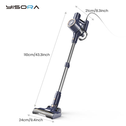 Aspirador de Pó Vertical com Fio I8, 23000Pa, Fio de 6M, para Chão, Tapete, Pelos de Animais de Estimação