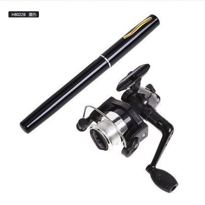 1 Conjunto de Vara de Pesca de Carretilha Telescópica Mini Portátil de Bolso, Haste de Carbono com Carretilha de Liga de Alumínio, Ultraleve para Alimentador de Peixe