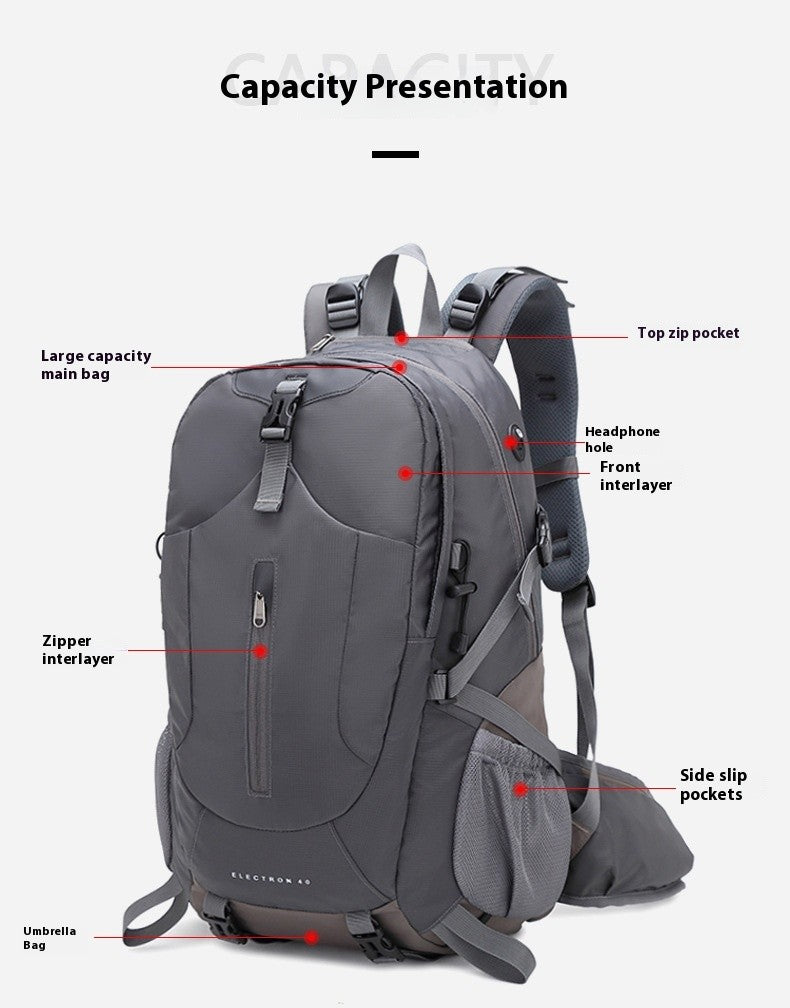 Mochila de Caminhada 40L para Acampamento ao ar livre, Escalada, Viagem, Bolsa para Computador, Masculina e Feminina, Mochilas Esportivas de Grande Capacidade