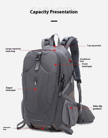 Mochila de Caminhada 40L para Acampamento ao ar livre, Escalada, Viagem, Bolsa para Computador, Masculina e Feminina, Mochilas Esportivas de Grande Capacidade