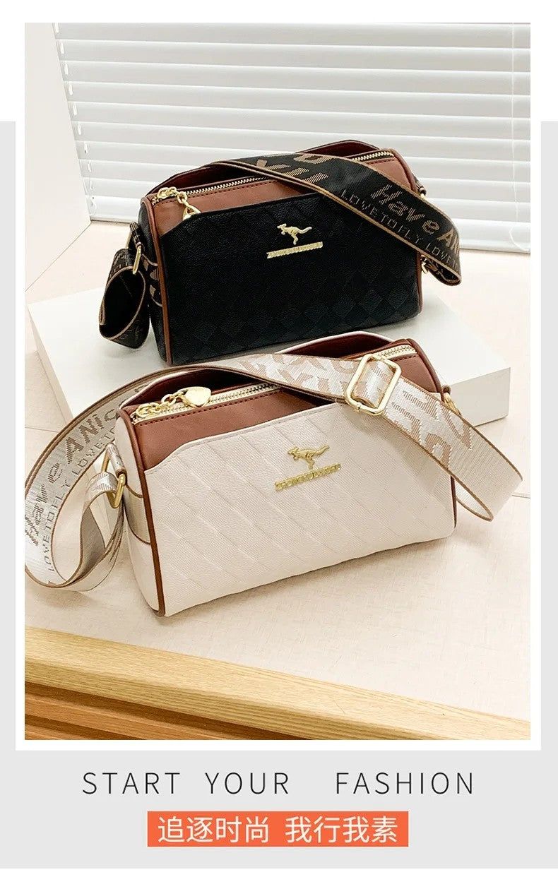 New Luxury High Quality Women Messenger Bag Famous Designer Lady Shoulder Bags Fashionable Checkered Trendy Crossbody Sac A Main