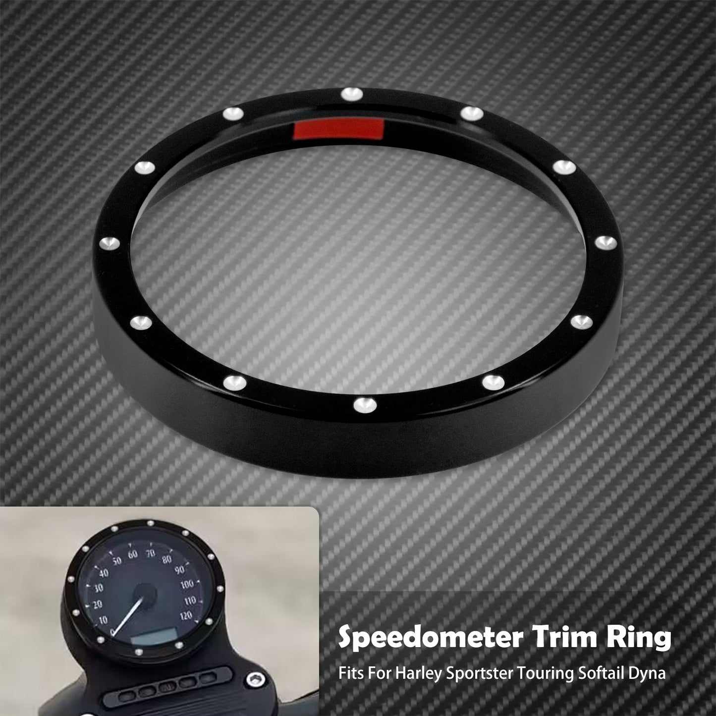 Acabamento do velocímetro de motocicleta Capa da moldura Billet CNC para Harley Sportster 883 1200 XL XR Iron Dyna Street Bob Low Rider