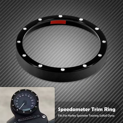 Acabamento do velocímetro de motocicleta Capa da moldura Billet CNC para Harley Sportster 883 1200 XL XR Iron Dyna Street Bob Low Rider