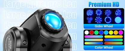 U`King 4Pcs 30W Beam Gobo Moving Head Lights RGBW LED Stage Lights DMX512 Spotlights For DJ Disco Wedding Party Stage Lighting