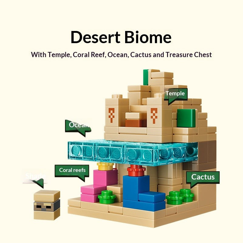 Blocos de Montar Lego My World Série 21589 Mini bioma brinquedo de montar de blocos para meninos e meninas presente infantil