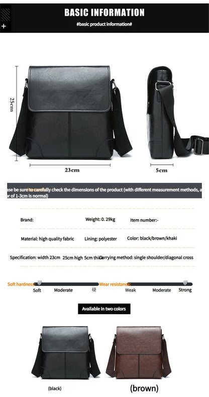 Men Shoulder Bags For IPAD Leather Business Handbag Men Messenger Bag Large Side Sling Bag Fashion Man Crossbody Bag