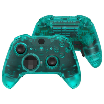 eXtremeRate Clear Full Set Shell w/Buttons Replacement Faceplate Back Plate for Xbox Elite Series 2 Core Controller - Model 1797