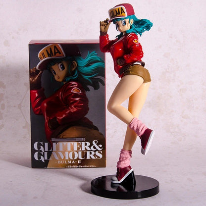 25cm Dragon Ball Anime Figure Bulma Glitter & Glamours Hot Girl Estátua Hentai Action Figure Ornamentos Pvc Modelo Boneca Presente Brinquedos