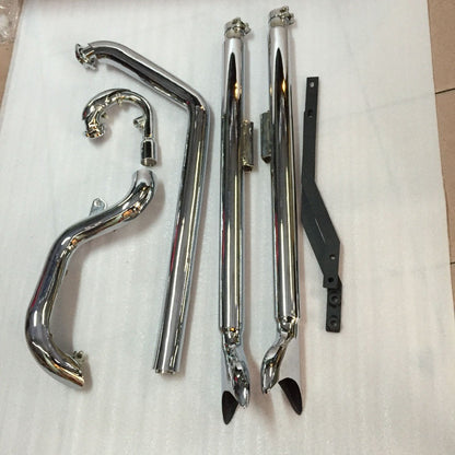 Motorcycle Chrome Dual Exhaust System For Harley Softail Breakout FXSB 2013-2016 Fatboy FLSTF 2005-2017 Night Train FXSTB 07-09