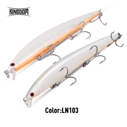 Kingdom Long Casting Fishing Lure 14.5g 19g 29g Floating Slow Sinking Minnow Wobbler Artificial Hard Bait Jerkbaits Seabass Pike