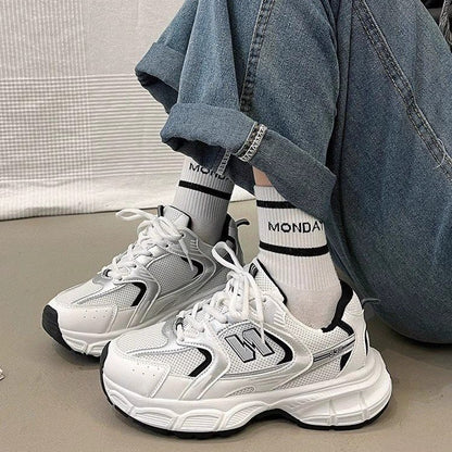 Women's Fashion Dad Shoes -Platform Mesh Running Sneakers?Breathable Casual Sports Shoes for Students?Everyday Training Shoes ?