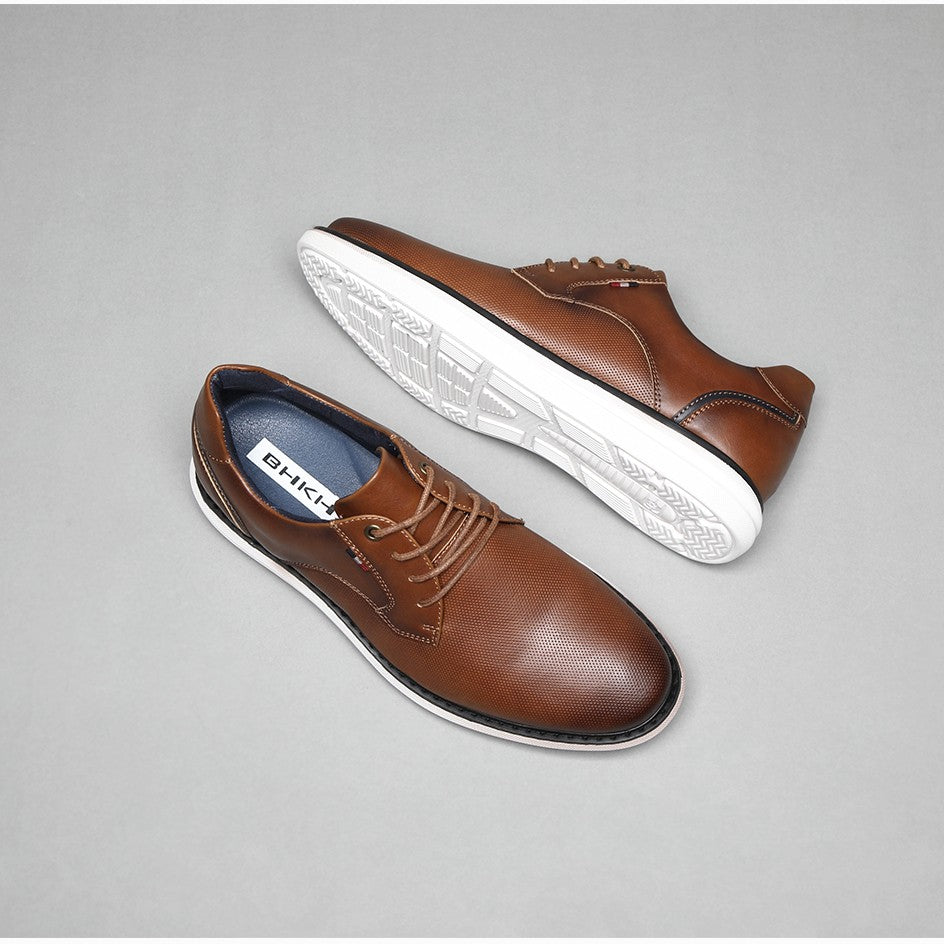 2025 Spring/Summer New Men Shoes Comfy Luxury Brand Men Casual Shoes Lace Up Business Style Dress Shoes BHKH Men Shoes