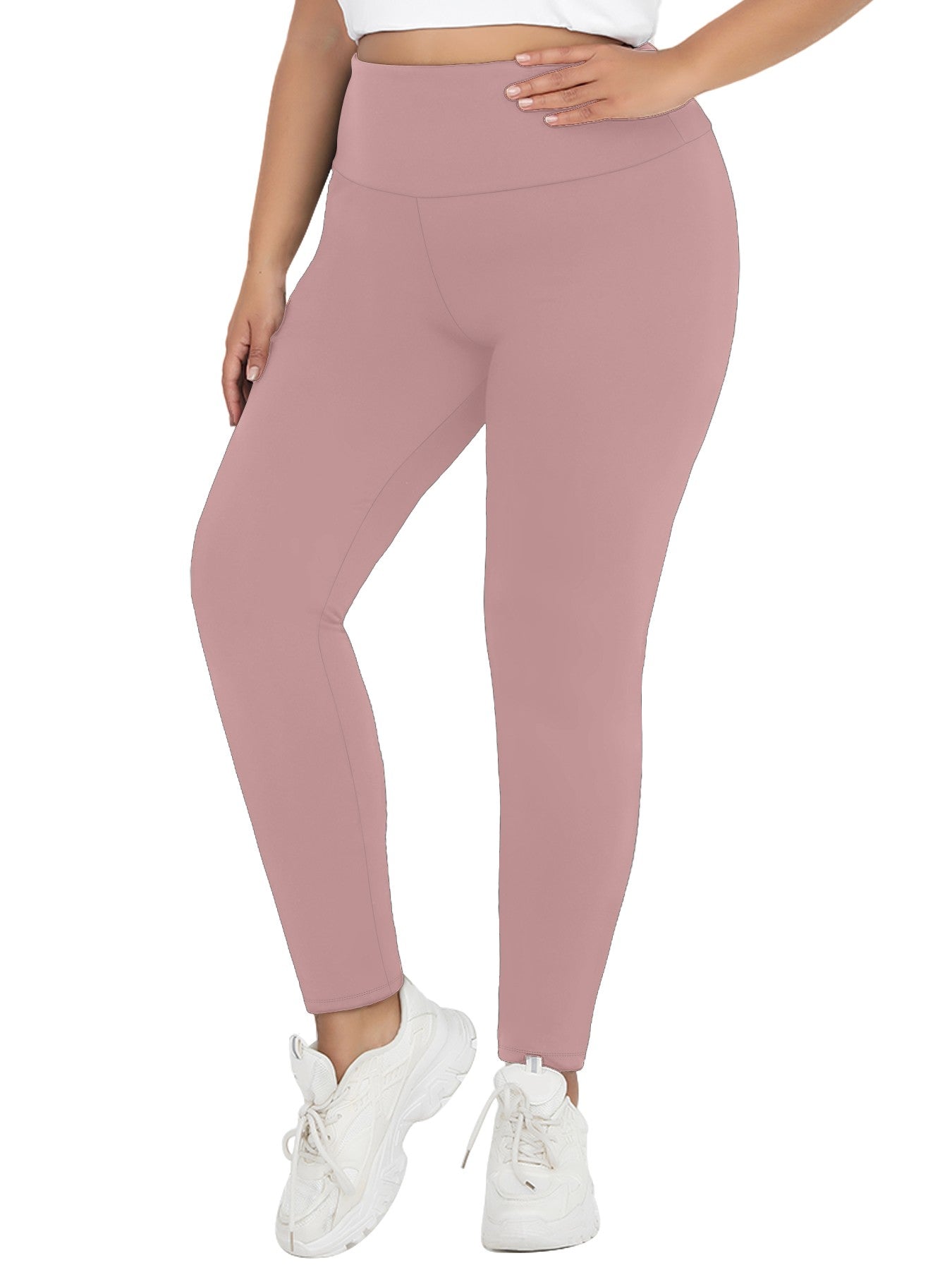 Plus Size Super Soft Fleece Lined Leggings Women, Workout Yoga Running Thermal Warm Pants For cold winter Running