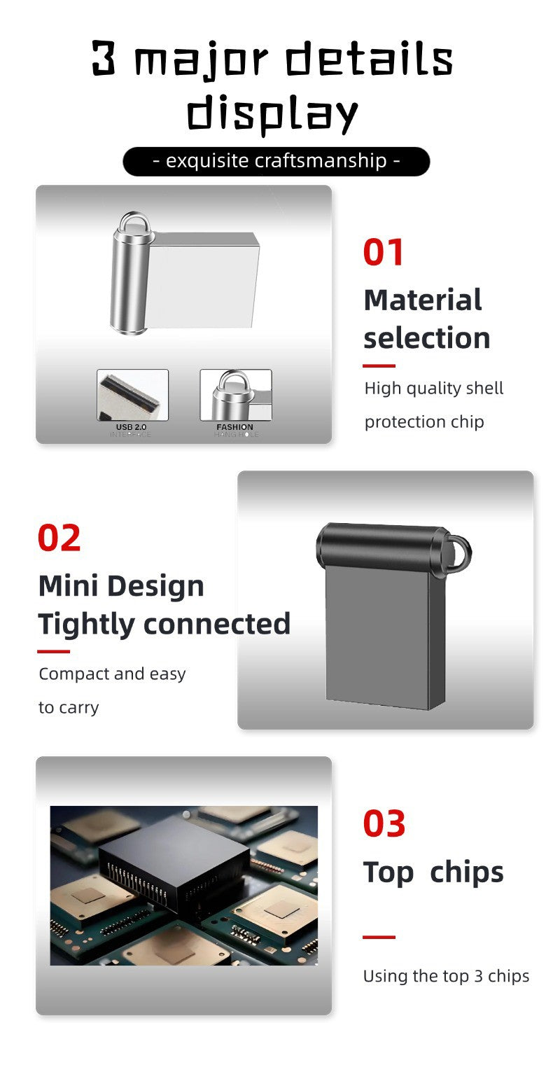 Mini Drive 128G Pendrive USB 64Gb de Alta Velocidade Pendrive Memória USB Stick 32Gb Metal Gb Pen Drive USB 8Gb USB Stick 128 Gb