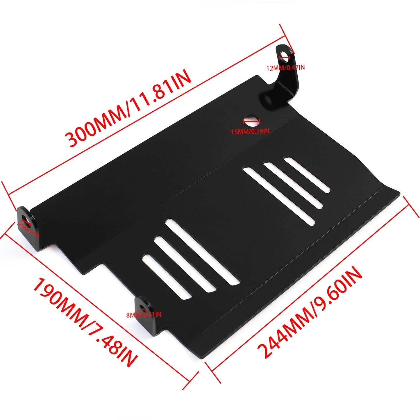 Protetor de Cárter de Moto para Harley Touring CVO Road Glide Street Glide FLTRXSE 2024-Posterior Preto/Prateado