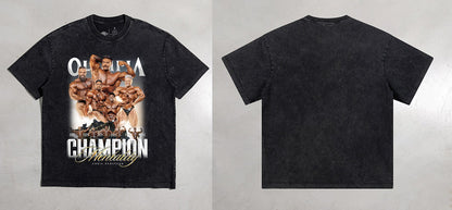 CBUM Workout Tshirt Gym Bodybuilding Men Clothing Oversized Sportwear Cotton US Sized Men Washed T-Shirts