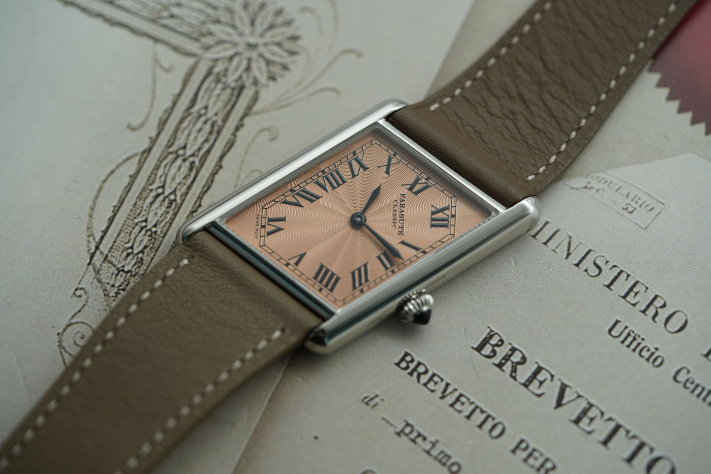 FARASUTE New Unique Square Stainless Steel Quartz Watch Men Casual Sapphire Glass Swiss Movement Waterproof Wristwatches Male