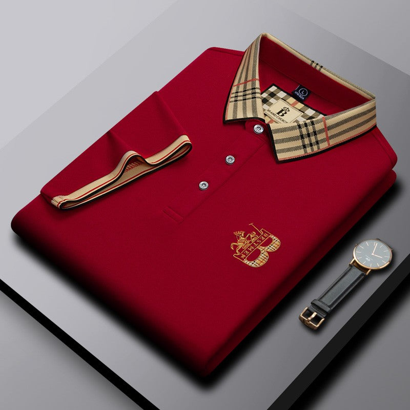2025 new luxury men's short sleeved summer high-quality designer boutique brand embroidered polo shirt business casual T-shirt