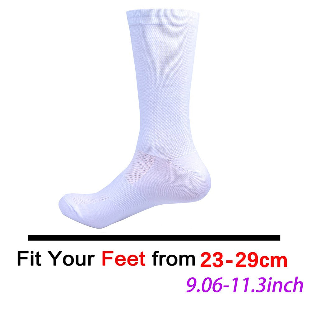 New White UAE Team INEOS Cycling Socks Non Slip Soccer Socks Cushioned Breathable For Running Basketball Bike Sports Grip Socks