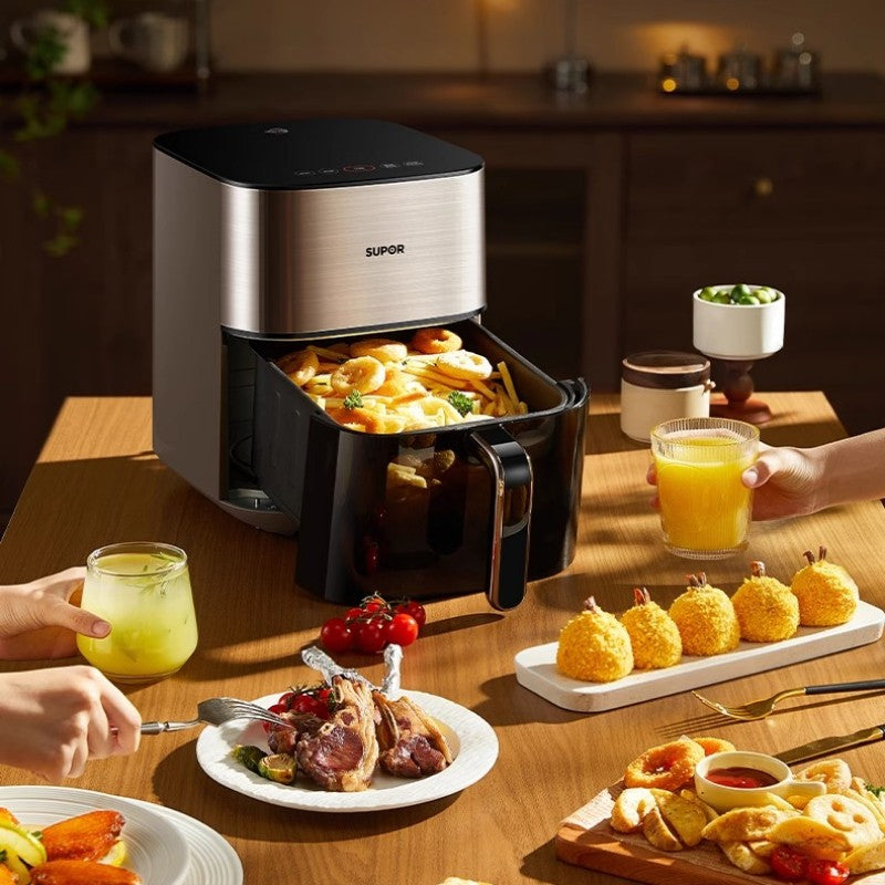 Fritadeira de ar de grande capacidade para uso doméstico e forno elétrico multifuncional integrado com nova visão