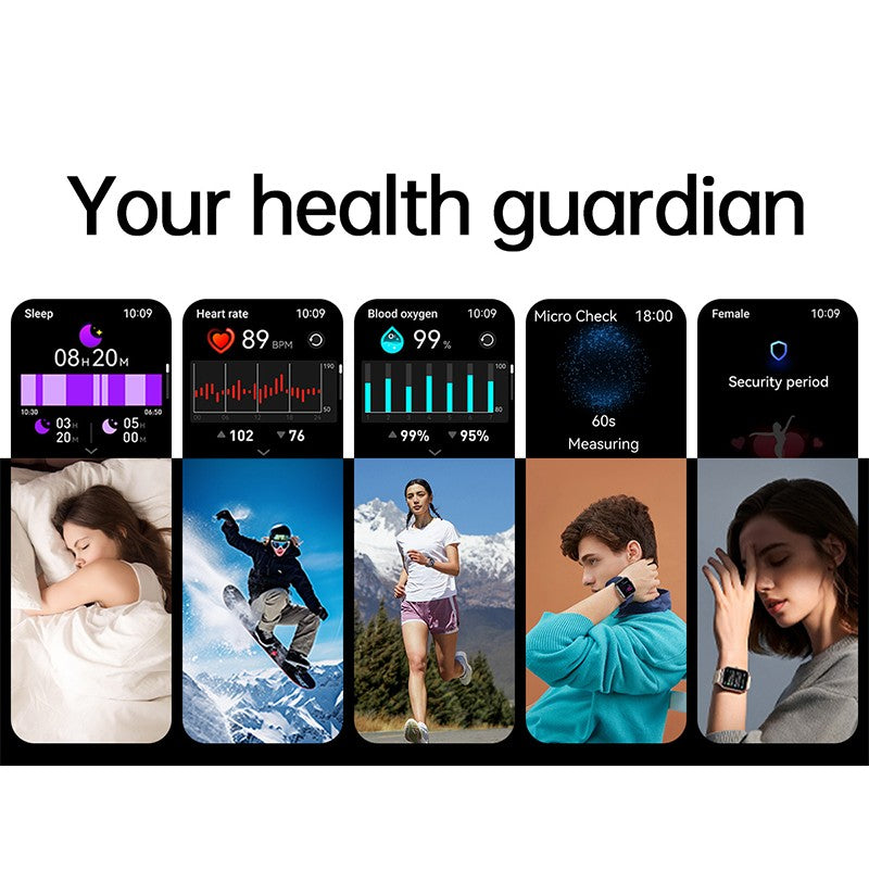 2025 Novo Smartwatch Feminino de LED com IA, Diagnóstico Inteligente, Monitor de Saúde HRV+PPG, Pressão Arterial, Oxigênio no Sangue, IP68, NFC?