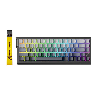 Teclado Mecânico para Jogos ATTACK SHARK X68 HE Rapid Trigger 60% com Fio, Atuação Ajustável, Switch Magnético Hall Effect, 8KRO