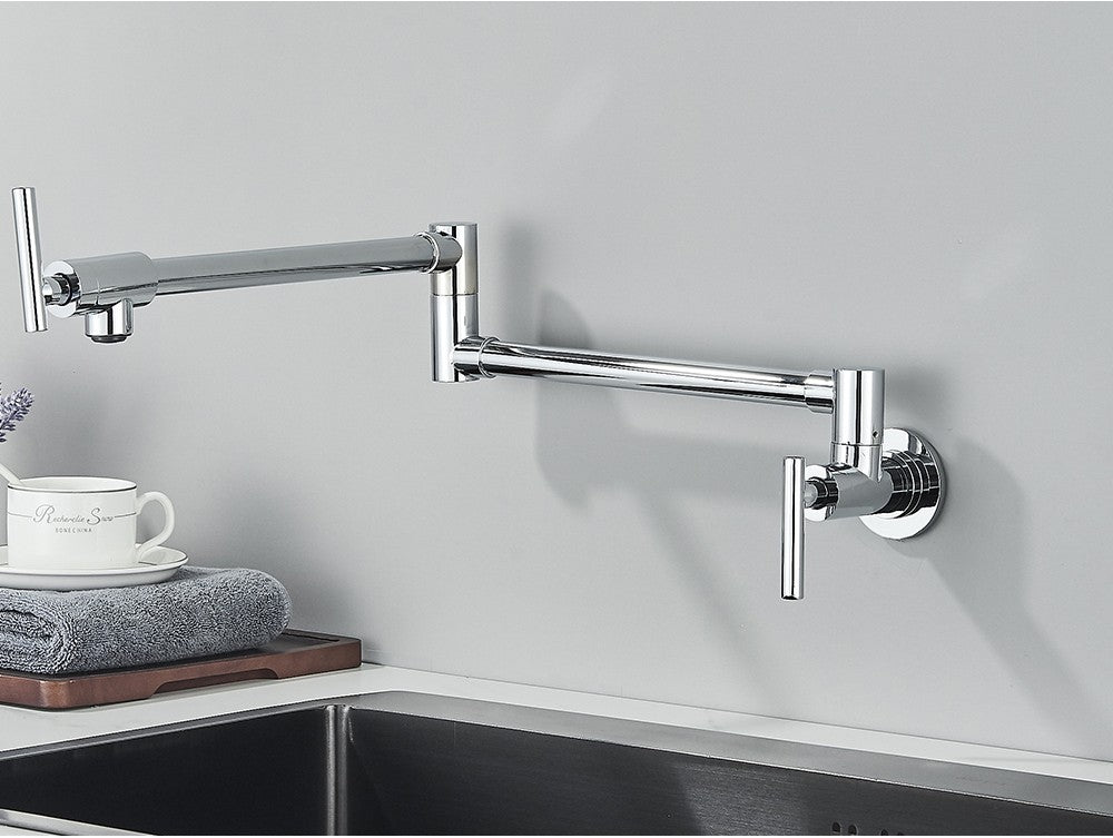 Brushed Gold Rotated Kitchen Sink Faucet Cold Water Tap Brass Basin Sink Swivel Faucets Wall Mounted Faucet