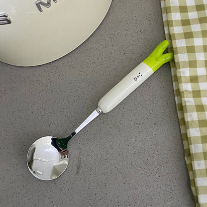 Cutlery Cartoon Onion Spoon Fork Chopsticks Sets Portable Lunch Tableware Stainless Steel Travel Dinnerware Kitchen Accessories