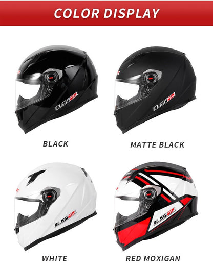 Capacete de Moto Clássico LS2 Fechado Masculino Feminino Capacete de Motocross Casco em ABS Aprovado pela ECE Acessórios para Motos FF358