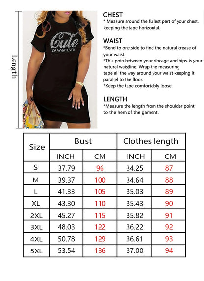 Plus Size Women's Summer Music Festival Pattern Sporty Casual Letter Print Fashionable 07 Printed Jersey Tenniscore Dress