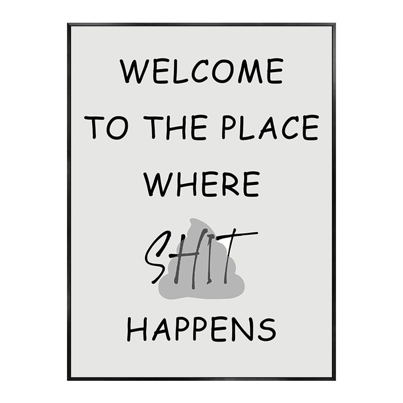 Abstract Humour Bad Smell Funny Bathroom Poster Black White Prints Canvas Painting Wall Art Pictures WC Toilet Room Decor