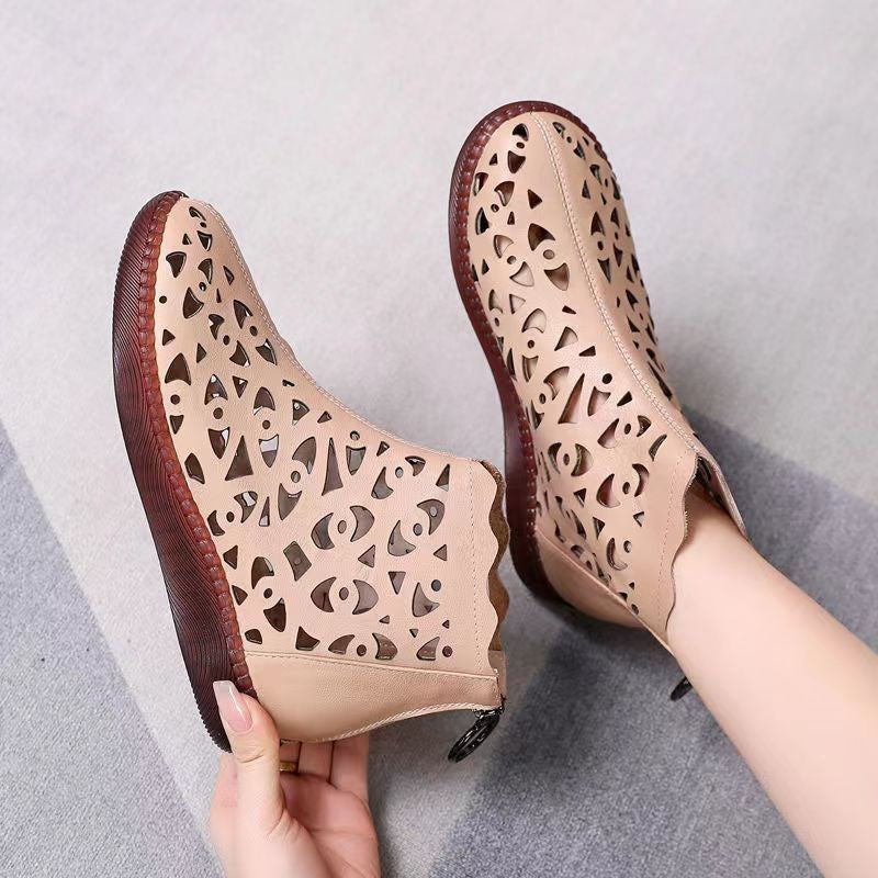 2024 New Spring Autumn Fashion and Comfortable Flat-soled Casual Outer Wear Soft Non-slip Ankle Boot Toe-cap Sandals for Women