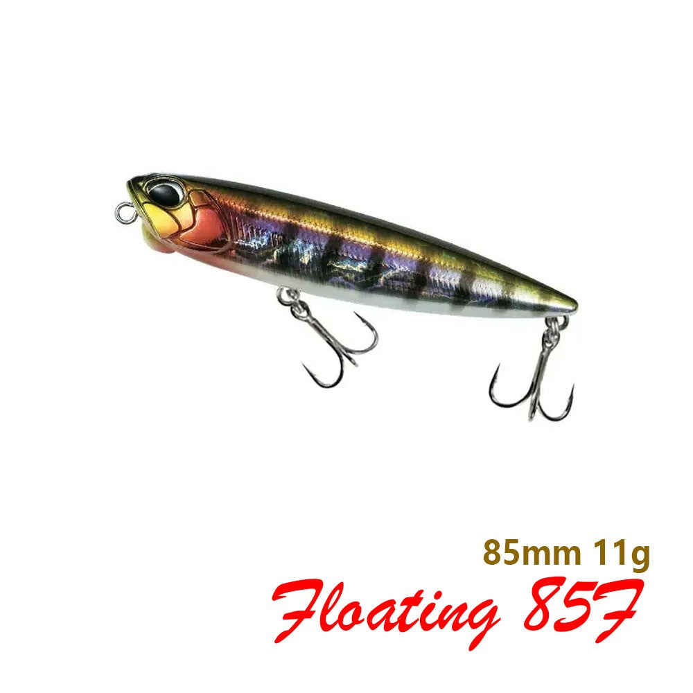 Isca de Pesca Lápis Flutuante 85mm 11g Topwater Walking the Dogs Isca Artificial Rígida Wobbler para Perca e Lúcio de Água Doce